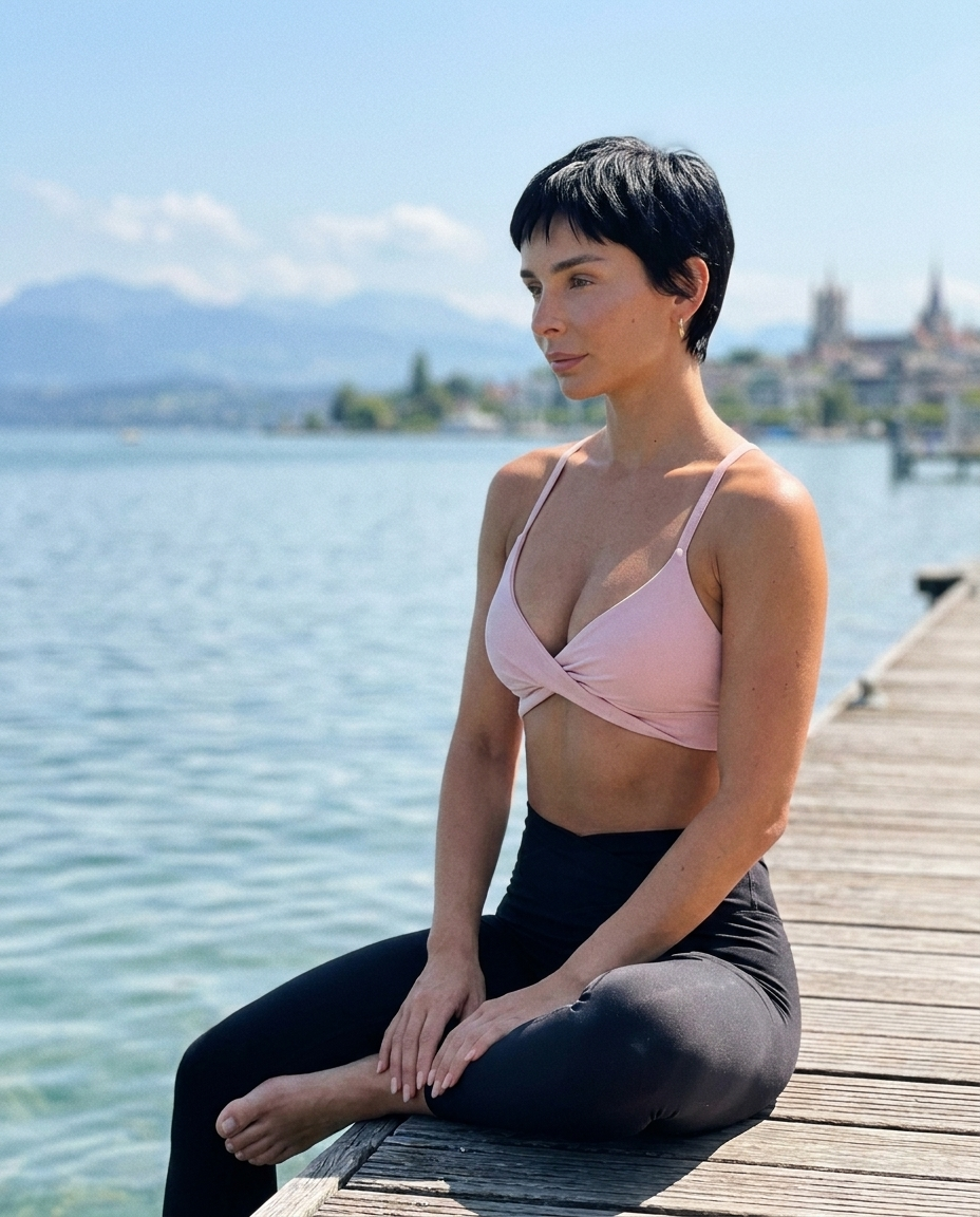 Vera S. wearing the Blush Twist Top