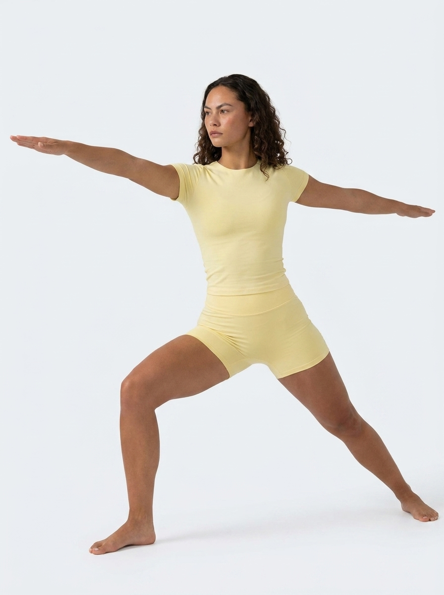 Butter Glow Sculpt Set — warrior II stance