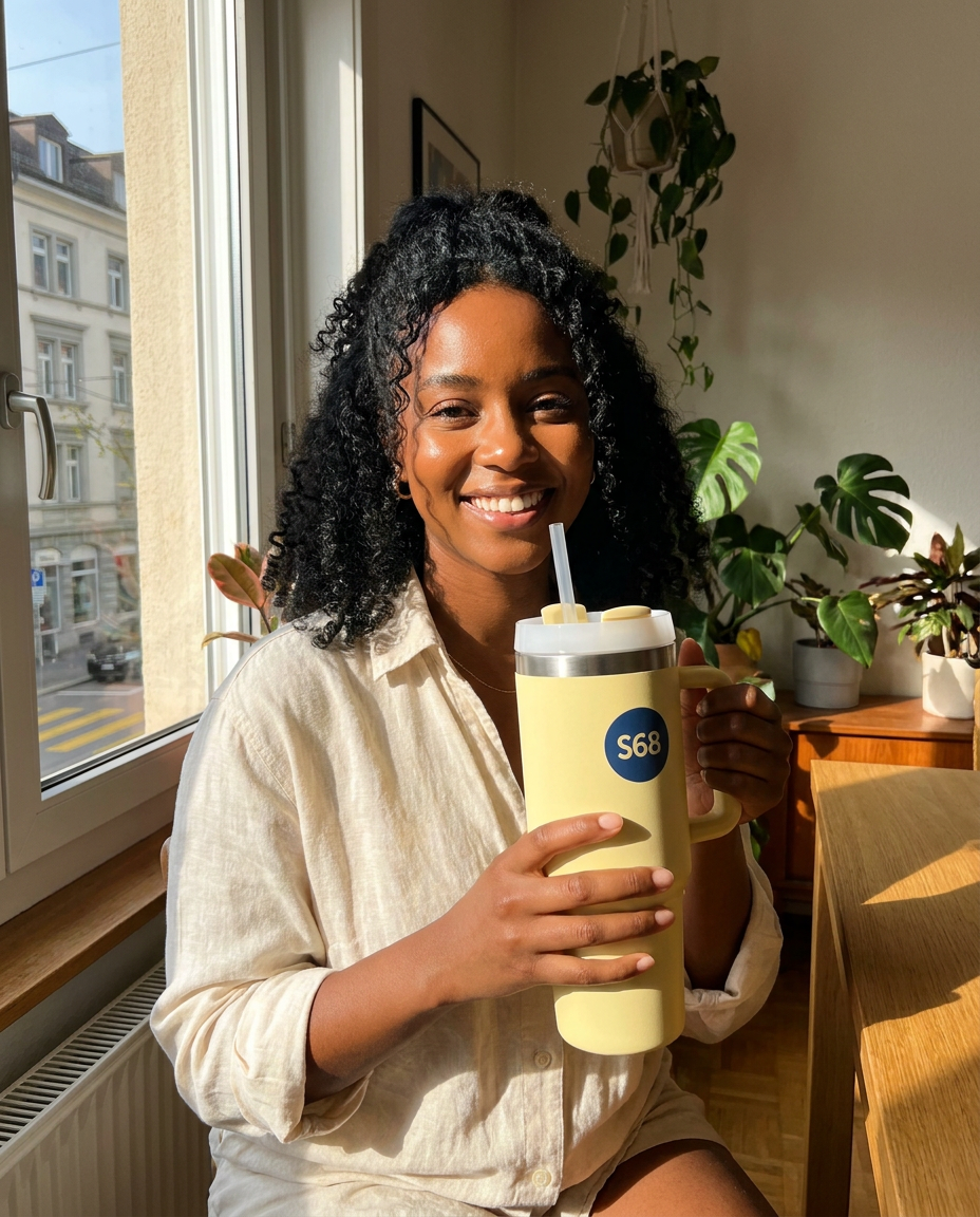 Aïcha N. wearing the S68 Spring Cup