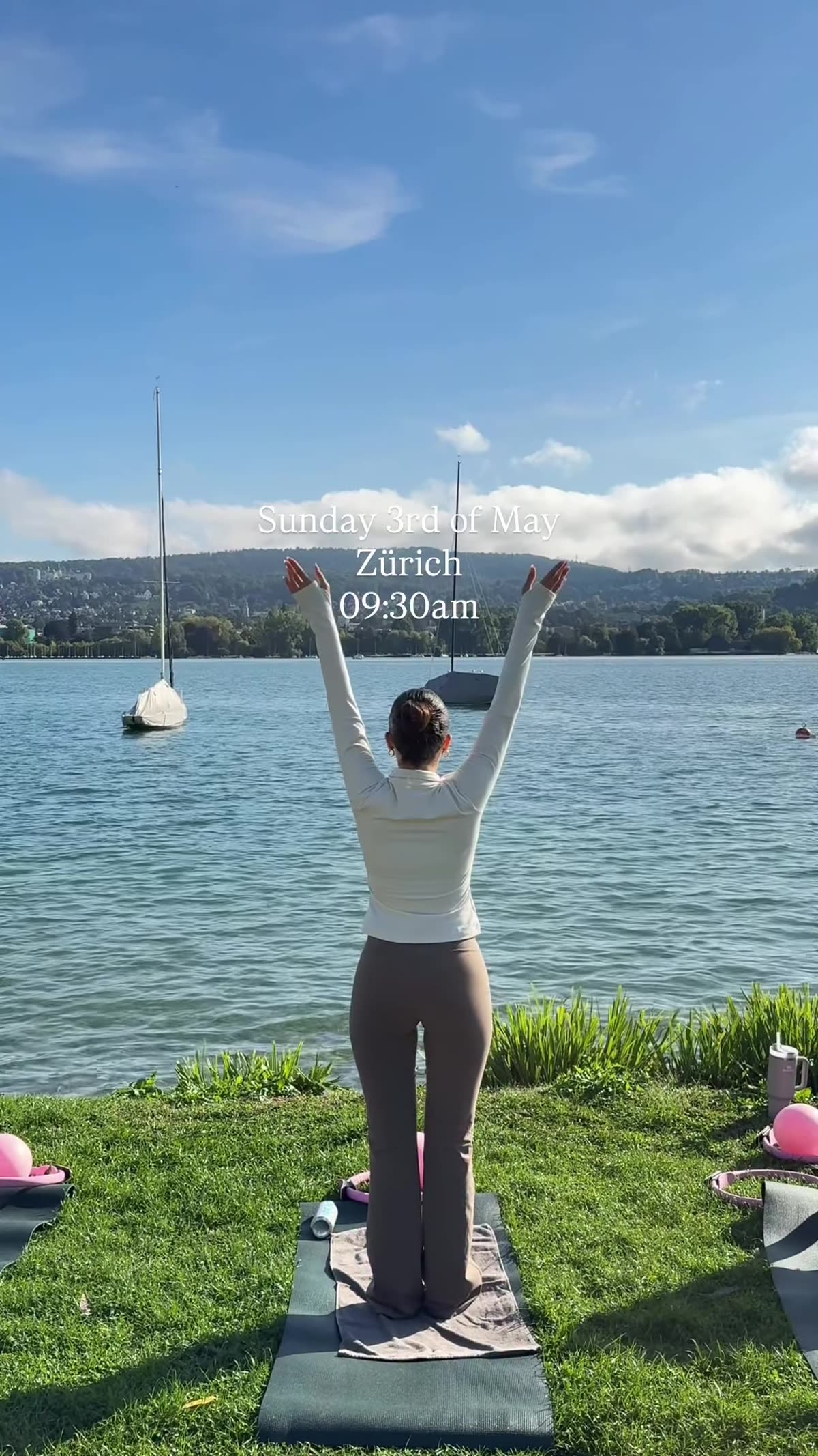 Sunday morning Pilates class at Lake Zürich