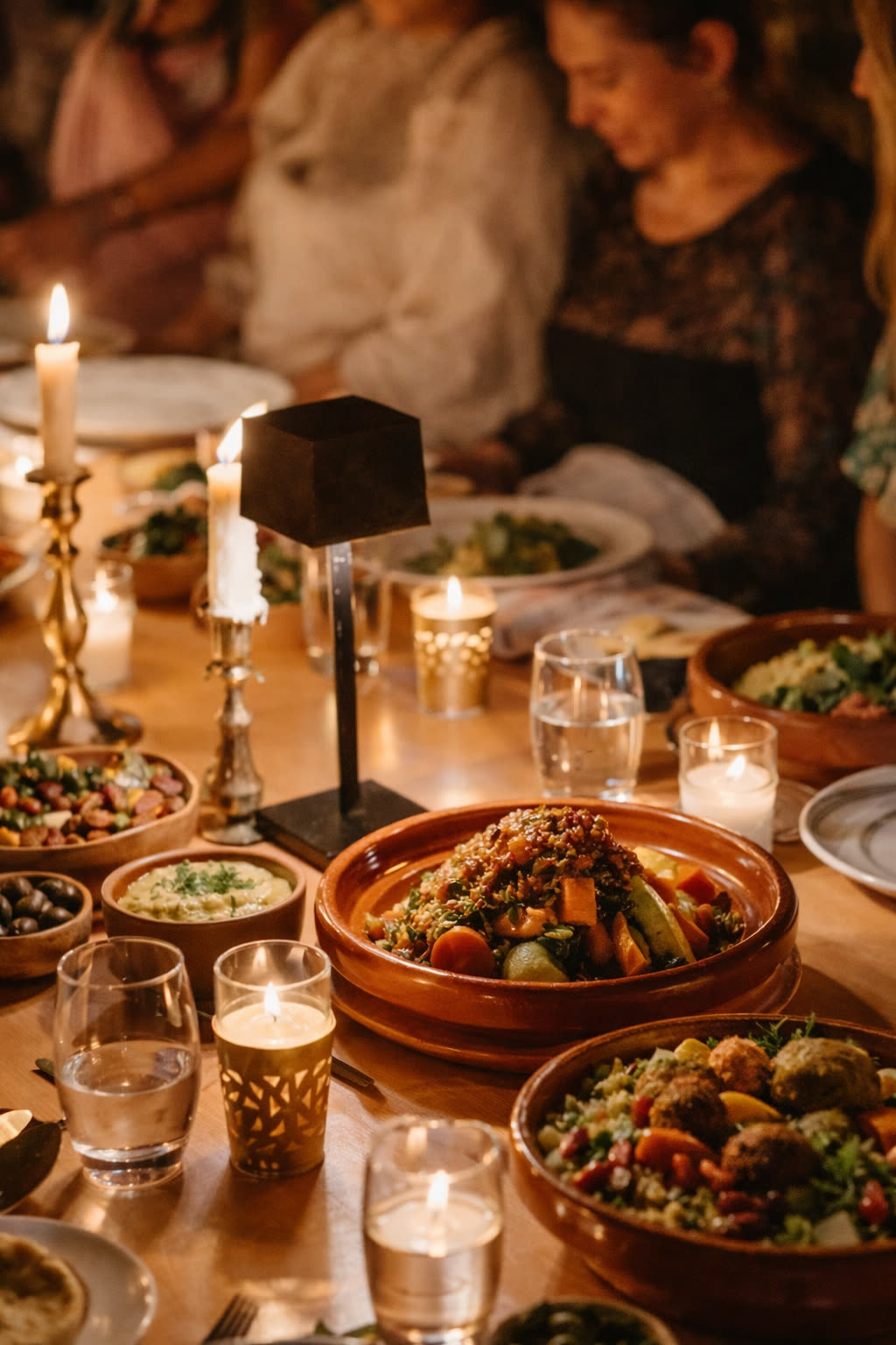 Private chef-prepared Moroccan meal